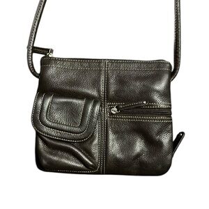 Tignanello Brown Leather Crossbody Bag